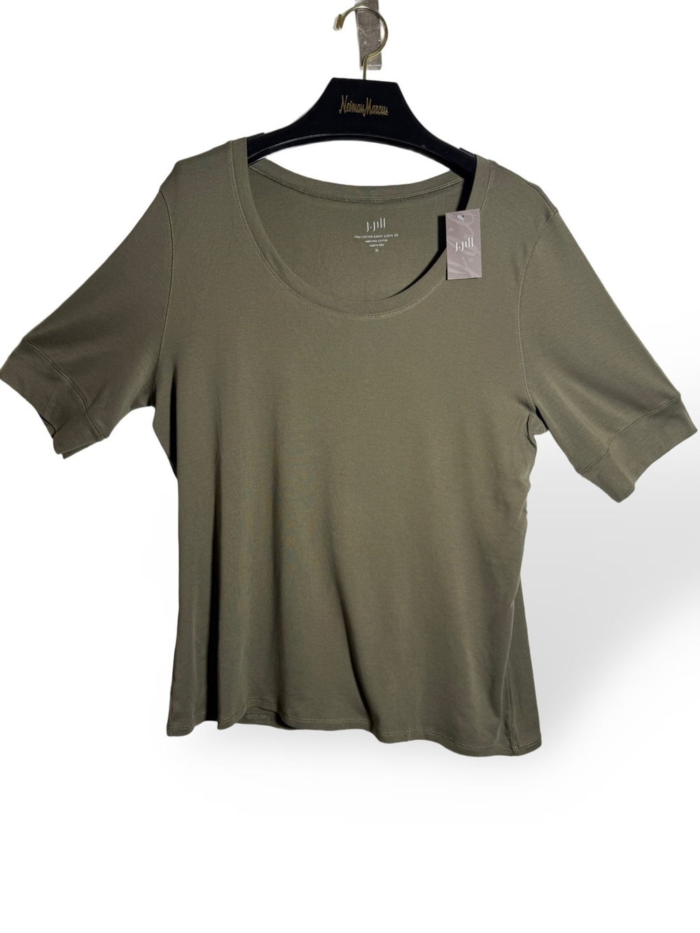 J. Jill Olive Scoop Neck Short Sleeve Tee
